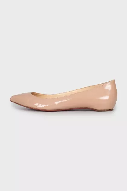 Patent leather ballet flats