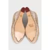 Wedge shoes decorated with sequins