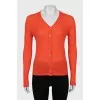 Cashmere and silk button down cardigan