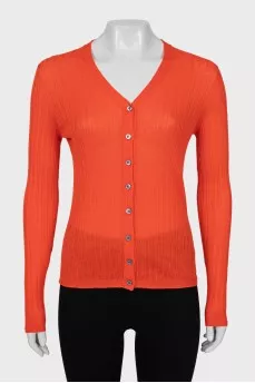 Cashmere and silk button down cardigan