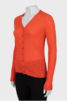 Cashmere and silk button down cardigan