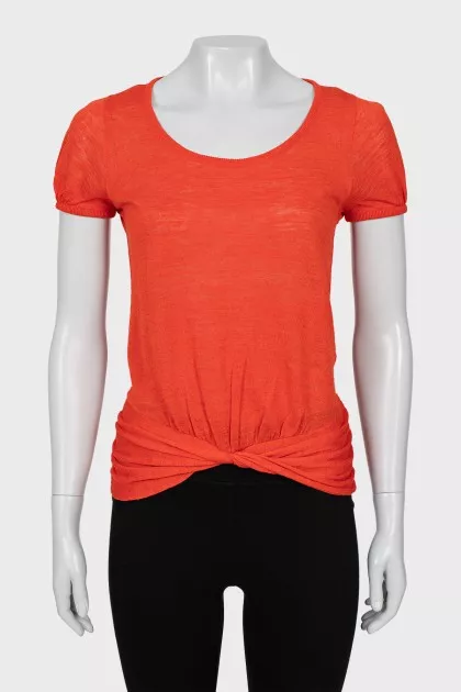 Silk and linen t-shirt