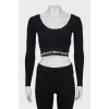 Crop top with signature print