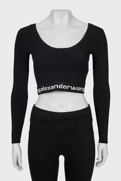 Crop top with signature print