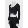 Crop top with signature print