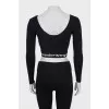 Crop top with signature print