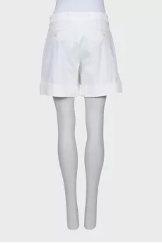 Straight shorts in white