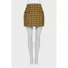 Mini skirt in houndstooth print