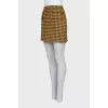 Mini skirt in houndstooth print