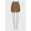 Mini skirt in houndstooth print