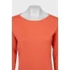 Straight dress made of cashmere and silk