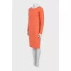 Straight dress made of cashmere and silk
