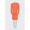 Straight dress made of cashmere and silk
