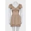 Short sleeve dress decorated with lace
