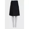 Pleated wool skirt
