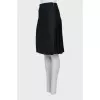 Pleated wool skirt