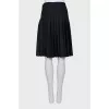 Pleated wool skirt