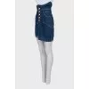 Denim skirt with button pockets