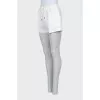 White shorts with ties