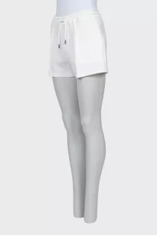 White shorts with ties