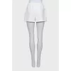 White shorts with ties