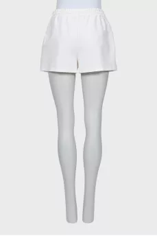 White shorts with ties