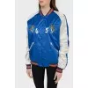 Bomber jacket with embroidery with tag