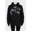Hoodie with branded embroidery
