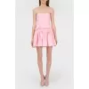 Mini dress with open shoulders with tag