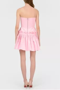Mini dress with open shoulders with tag