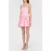 Mini dress with open shoulders with tag