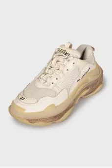 Белые кроссовки Triple S 