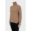 Brown wool and cashmere golf