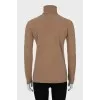 Brown wool and cashmere golf