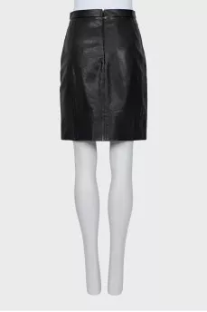 Black leather skirt