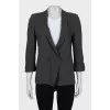 Gray jacket with 3/4 sleeves