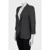Gray jacket with 3/4 sleeves