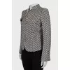 Vintage jacket decorated with a brooch
