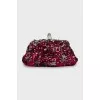 Two-tone sequin clutch