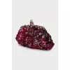 Two-tone sequin clutch
