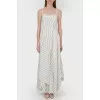Asymmetric sundress striped with tag