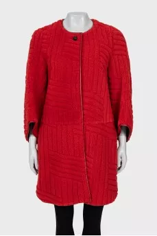 Coat with 3/4 sleeves