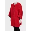 Coat with 3/4 sleeves
