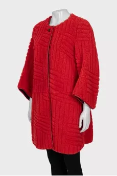Coat with 3/4 sleeves