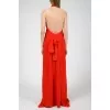 Paul dress with an open back with a tag
