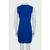 Dress with relief pattern in blue