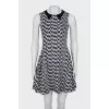 Black and white mini dress