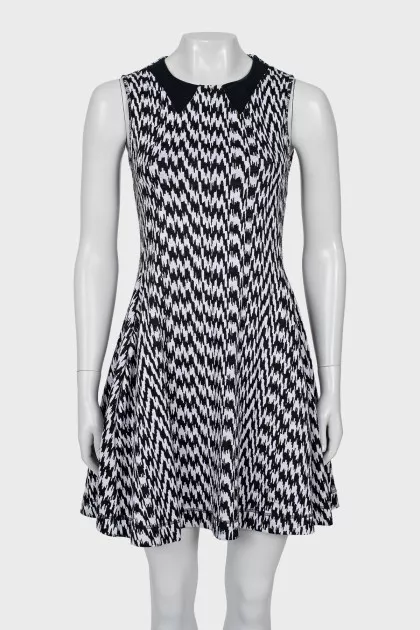 Black and white mini dress