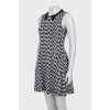 Black and white mini dress