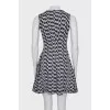 Black and white mini dress